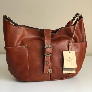 Patricia Nash Urbino Hobo Tan Leather Shoulder Bag